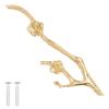 Vintage Knobs Cabinet Handles Twig Drawer Hand Pulls Replacement Furniture Cupboard Closet Door Hardware DIY Flower Branch Knobs