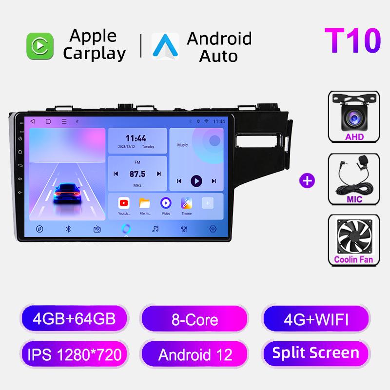 Car Radio Android For Honda Jazz 3 2015-2020 Fit 3 GP GK 2013-2020 Multimedia Video Player 4G WIFI Navigation GPS Carplay Stereo
