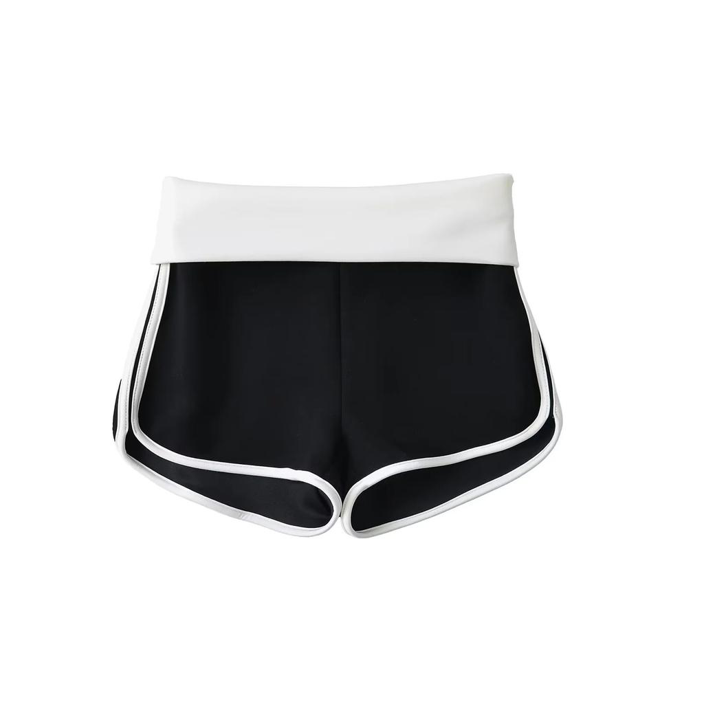 Women's High Waist Skinny Shorts Loose Fit Sporty Style Nylon Rayon Spandex Color Block Workout Yoga Running Hot Shorts