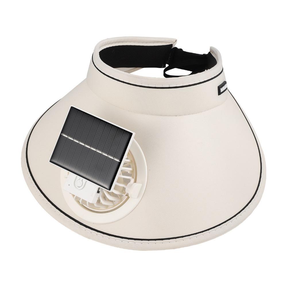 Breiter Rand Sonnenschutzhut Atmungsaktiver Kühlventilatorhut Modischer Sonnenschutz-Ventilatorhut Damen