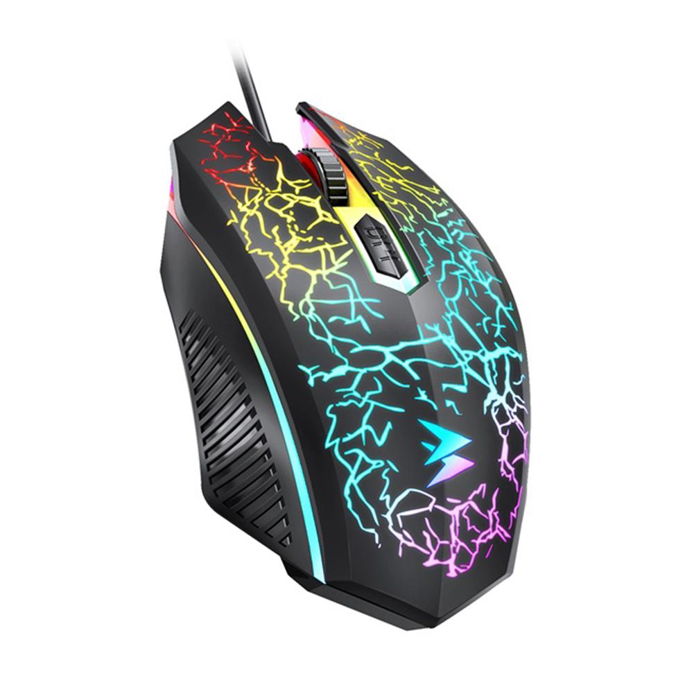 Wired USB Gaming Keyboard and Mouse Ergonomic Keyboard RGB Backlit Computer Keyboard 1.4M Compact PC Keyboard for Laptop Desktop