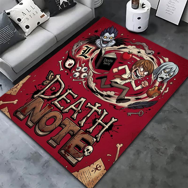 Tappeto Tappeto Death Note Per Soggiorno Camera Da Letto Casa Divano Decorazione Bambini Gioco Tappetino Antiscivolo