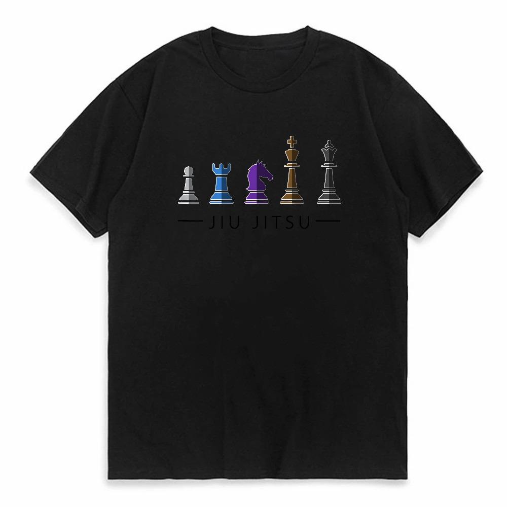 Funny Bjj Brazilian Jiu Jitsu Chess Belt Fighter Mma Gift TShirt Unisex Vintage Streetwear Camisetas