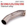 Motorcycle Exhaust Tailpipe for 125, 250, 390 DUKE & RC390 (2017-2020)