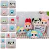 Adorable Fluffy Doodoo Girl Keychain Plush Key Ring Cute Bag Charm For Couples