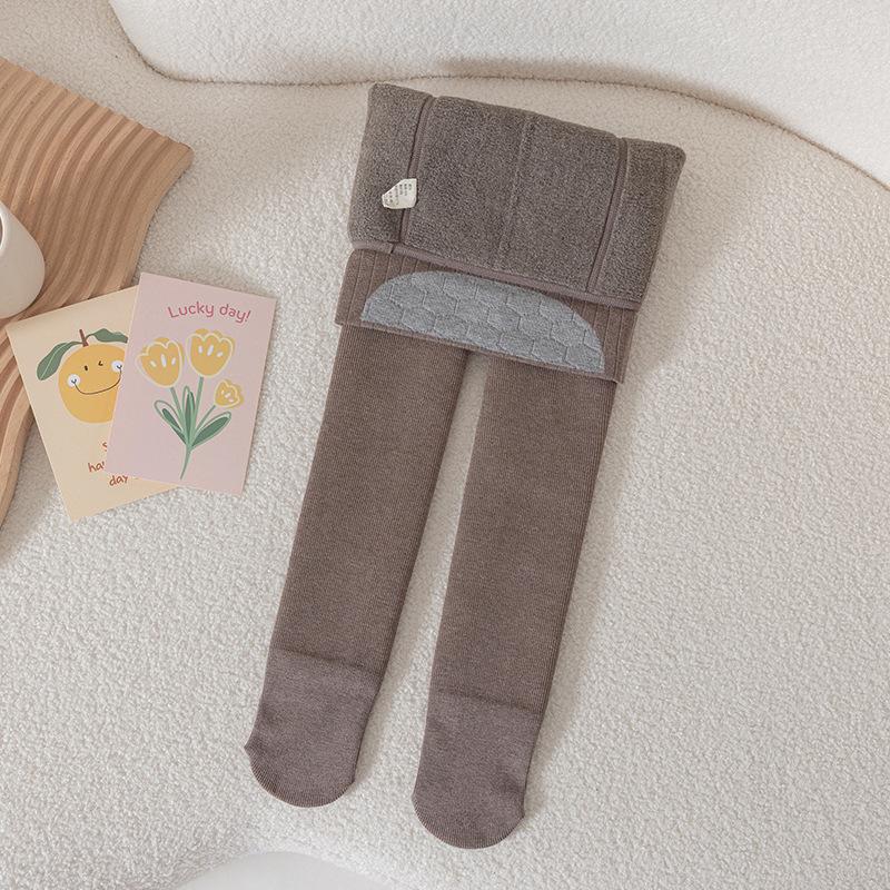 Children's Leggings Spring and Autumn Combed Cotton New Autumn Vertical Stripes V-waist Outer Wear Foot Pants