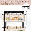 Earring Display Stand with 48 Hooks Earring Display Holder for Vendors 360 Degree All-Round Display Necklaces Bracelets Earring Card Organizer for