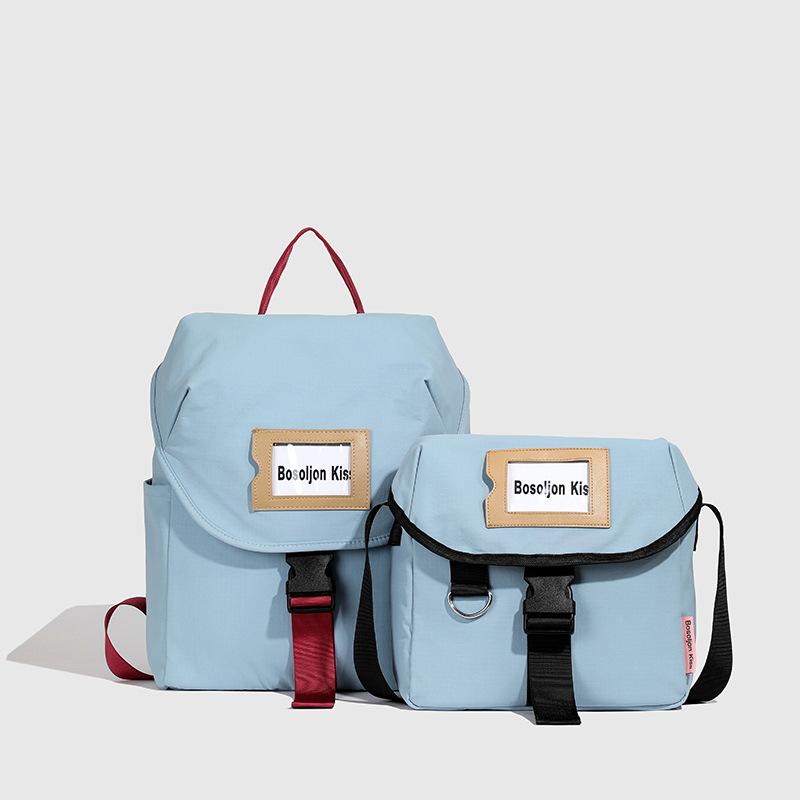 Backpack for Men and Women Lightweight Versatile Large Capacity Student Schoolbag Solid Color Casual Travel Backpack