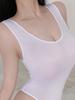Sexy Underwear Transparent Mesh Mature Charm Elegant Gentle Solid Hollow Out New Sexy Backless Temptation Tight Bodysuit Vg9V