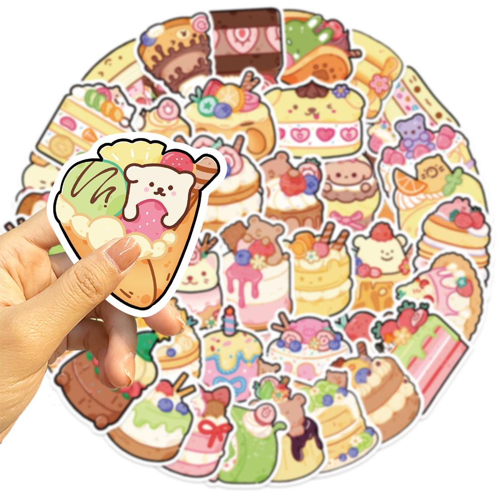 50 Cartoon Cute Sushi Hand Tent Doodle Stickers DIY Decorative Guitar Notebook Suitcase