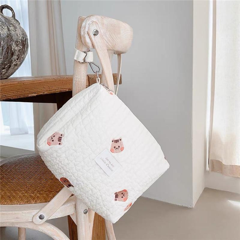 Tragbare Wickeltasche für Kinderwagen, gesteppt, für Babywindeln, Organizer, bestickte Mama-Taschen, Baby-Accessoires, Wickeltasche, Aufbewahrung