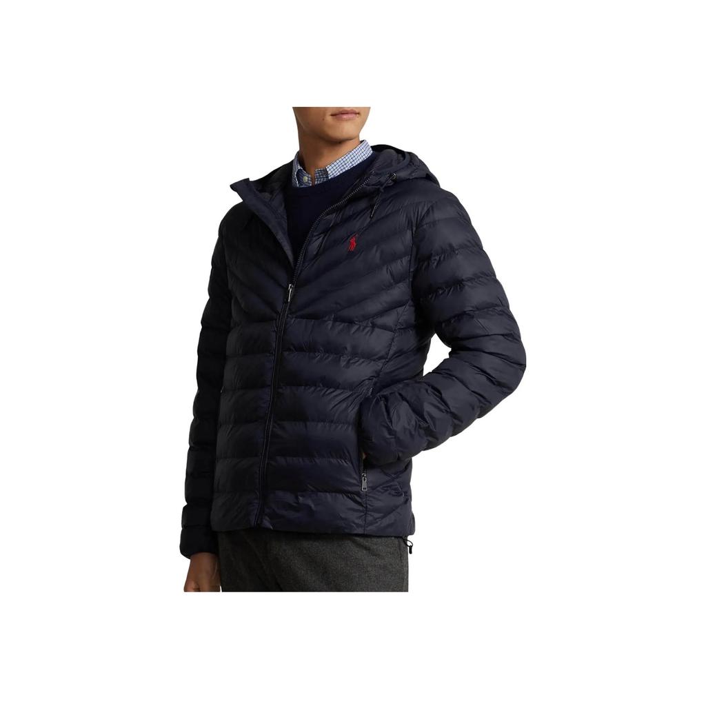 Polo Ralph Lauren Solid Color Hooded Jacket Men jackets Navy-Blue 710920283-001