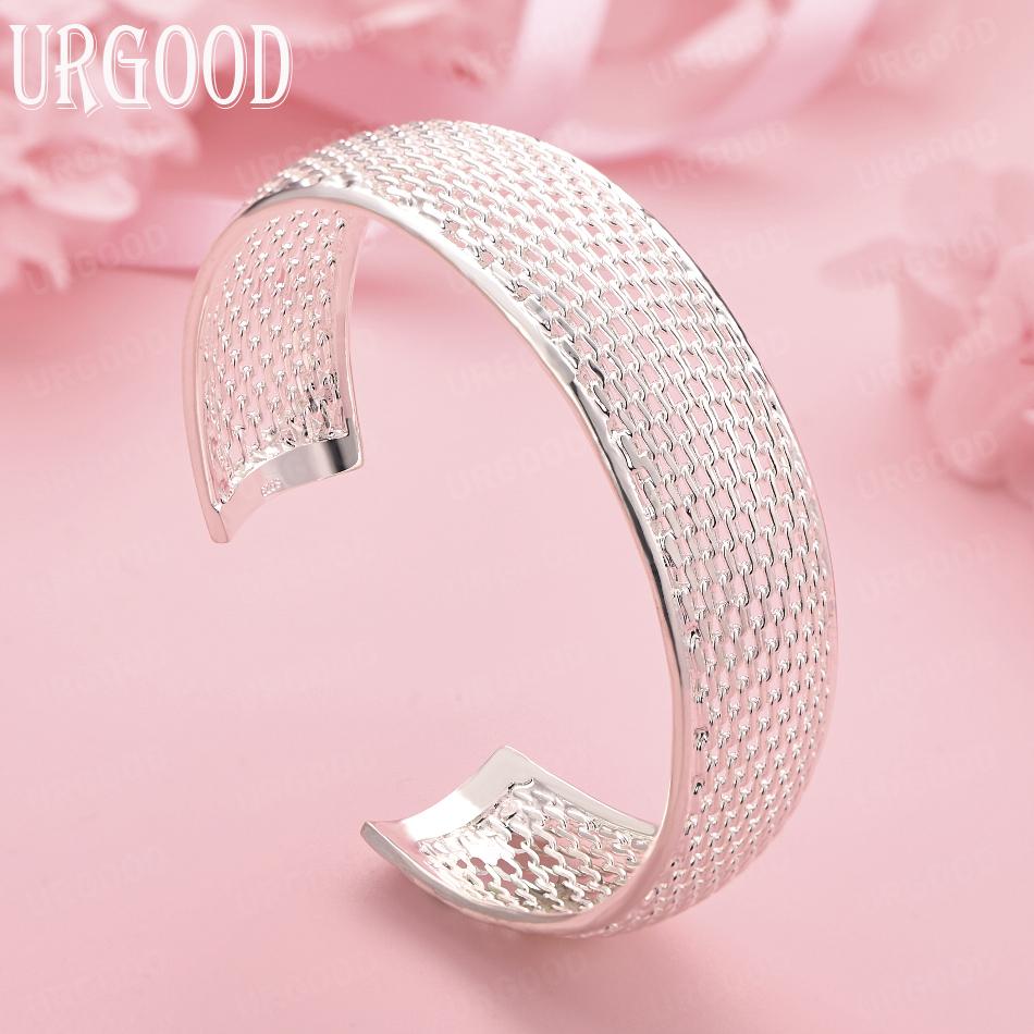 Модный браслет-косичка из стерлингового серебра 925 пробы, регулируемый, свадебный подарок 65mm