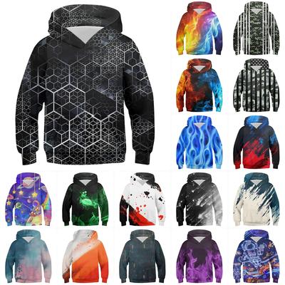 Boys Casual Fashion Long Sleeve Hooded Pocket Sweatshirt