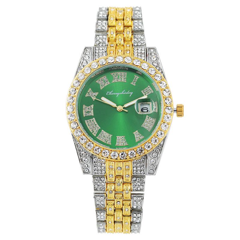 Roman Numeral Diamond Women's Quartz Watch - Fashionable New Design