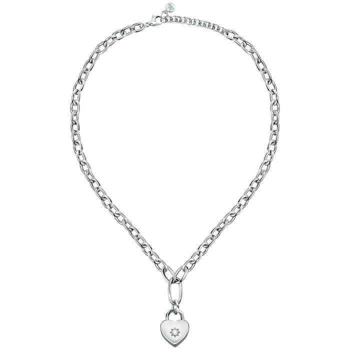 Collier en Acier et pierre - SAUB04