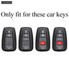 Zinc Alloy + Leather Car Key Case for Toyota Corolla Hybrid 2021 Rav4 Land Cruiser Prado Camry Highlander Prius C-HR 2018+