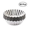 50pcs Nonstick Egg Tart Metal Lined Mould Tin Baking Tool Cupcake Cake Cookie Molds