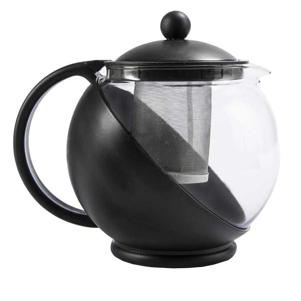 5 Cups Teapot with Infuser Dishwasher Safe Modern Glass Teapot Steeping Tea Durable Kitchenware Heat Resistant Hot Tea Pot