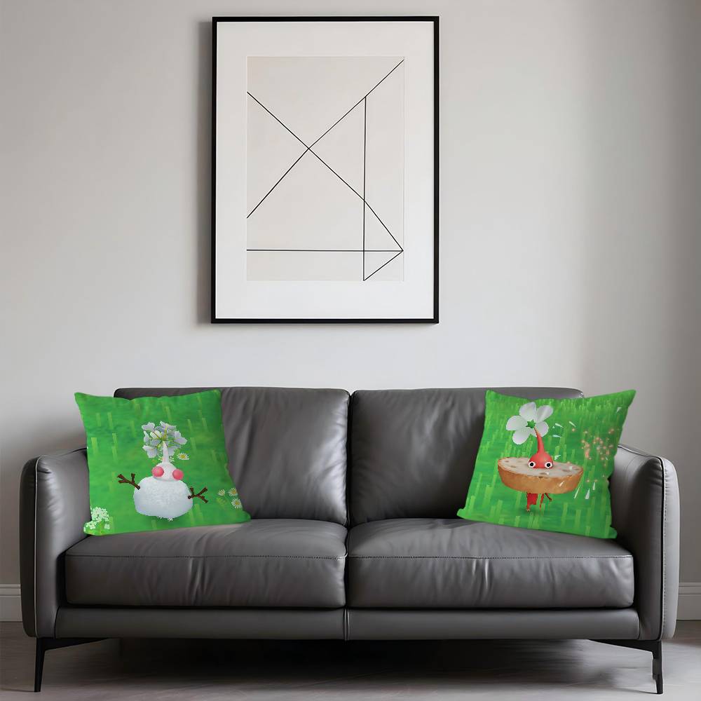 P-Pikmin Pillowcase Toon Gift Cushion Cover Bedroom Home Sofa Chair Seat Decor Pillow Case