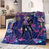 JoJo's Bizarre Adventure Cartoon Flannel Blanket, Printed Design for Bed and Sofa, Soft Home Decor, Picnic Travel Blanket_LIAN