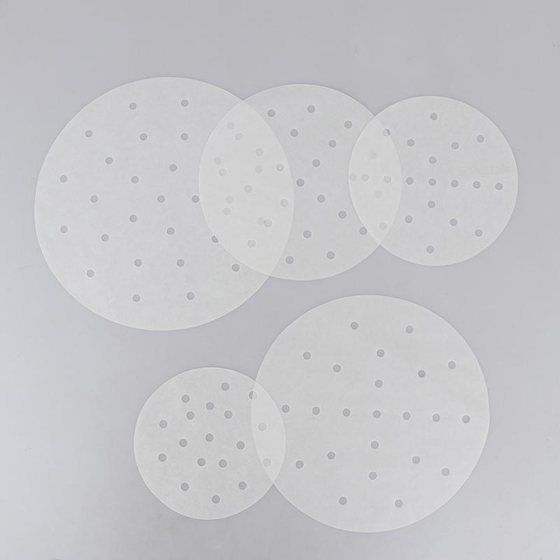 50pcs 5/6/7/8/9/10 Inches Bamboo Basket Round Non Stick Steamer Paper Kitchen Cooking Bamboo Steamer Dim Sum Paper