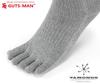 Gutsman Strong Socks for 40km Marches and and the Military Compression Socks with Antibacterial and Odor Size L Light Heather Gray Five-Toe (FS-V-01)