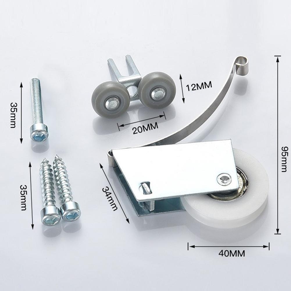 Iron Wardrobe Sliding Door Roller Wheels Pulley Sliding Door Silence Fittings