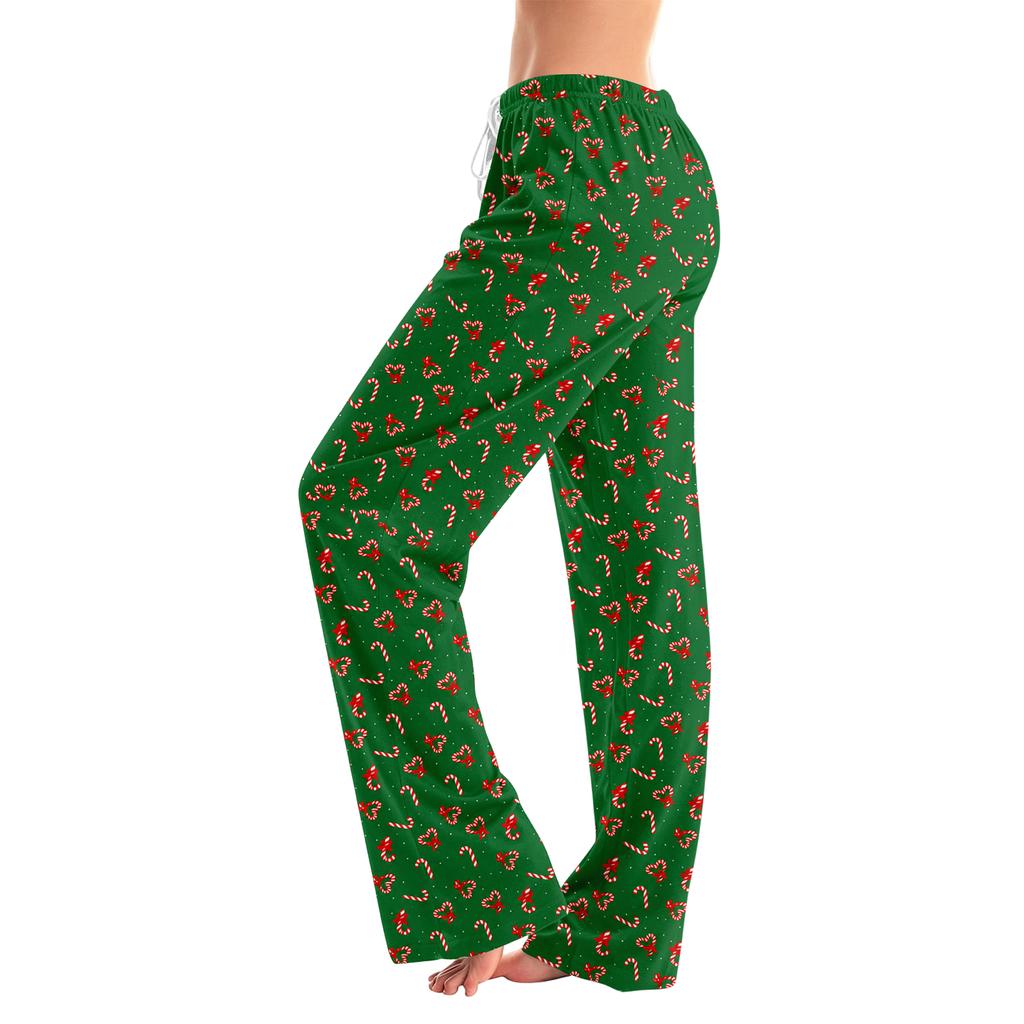 Women's Christmas Print Pajama Pants with Casual Sleep Bottoms
