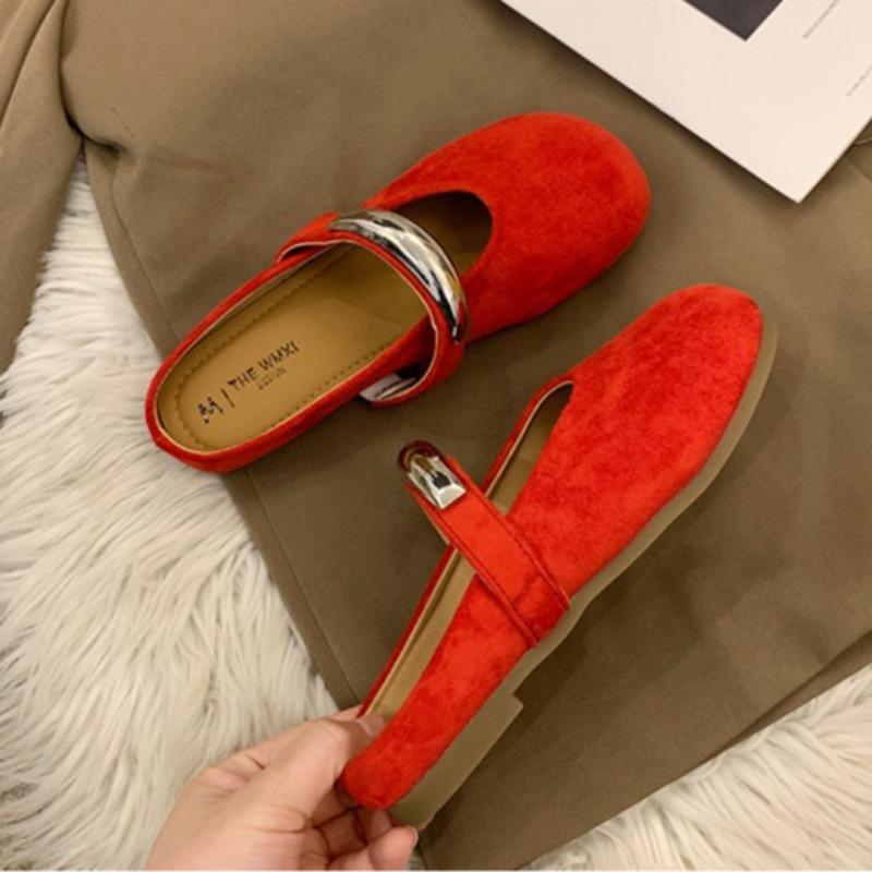 Fashion Women Half Slipper 2025Summer New BaoTou Single Shoes Designer Square Toe Mules Slippers Flat Slippers for Women Mary Jane Shoes
