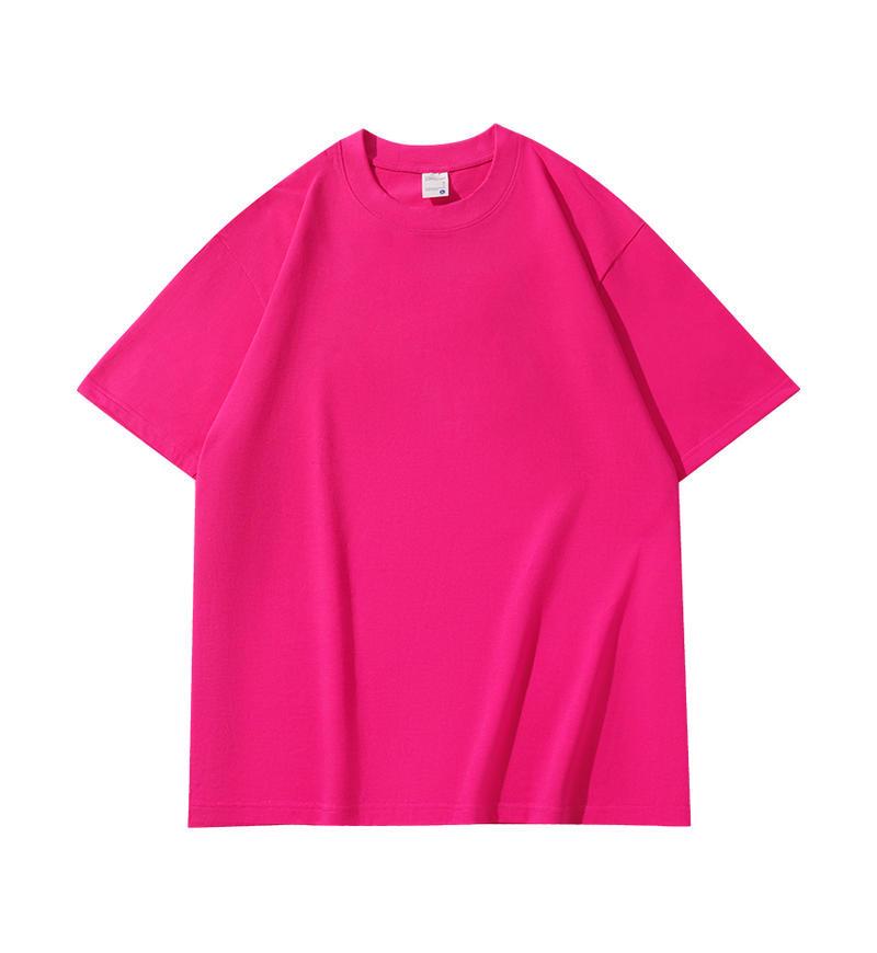 Heavyweight 300G Cotton Unisex T-Shirt: Short-Sleeved, Double Yarn, Round Neck, Drop Shoulder, Casual Workwear, Custom Logo Option