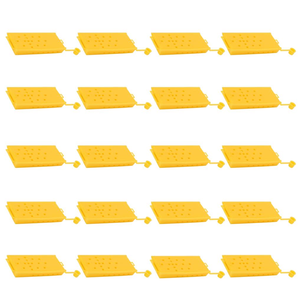 20Pcs Queen Bee Cages Yellow Plastic Capture Box Beekeeping Transport Tool Beekeeper Equipment