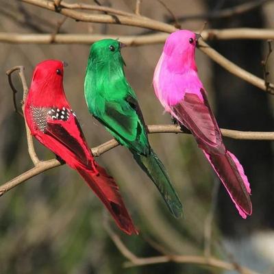 Bunte gefiederte Vögel, Simulationsvögel, Garten, Äste, Dekoration, Requisiten, Schaumstoff-Vogel, Feder, Vogel, Gartenlandschaft