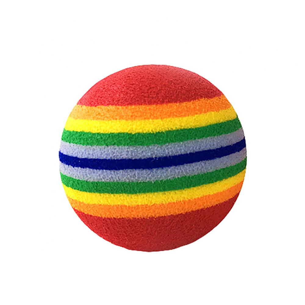 1Pcs Colorful Pet Rainbow Foam Fetch Balls Training Interactive Dog Funny Toy 2026 6.3cm