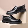 Autumn Men'S Leather Shoes Commuter Platform Leather Men'S Shoes First Layer Cowhide High-End Black One-Pedal Single Shoes