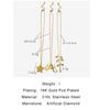 ZAKOL Retro Stainless Steel Star Cross Pendant Necklaces for Women Punk Gold Color Party Stacked Necklace Clavicle Chain