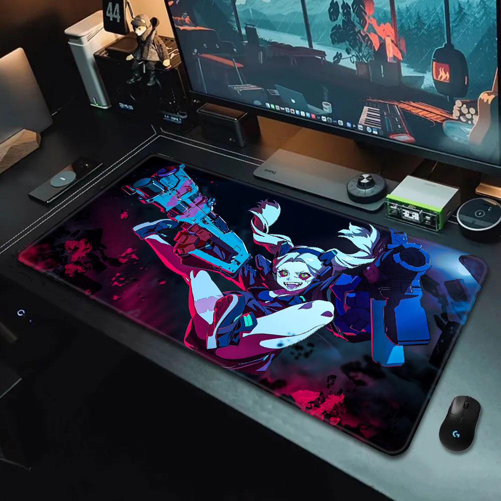 Cyberpunk Anime Edgerunners Mousepad HD Printing Computer Gamers Locking Edge Nonslip Mouse Pad XXLxcm Keyboard PC Desk Pad