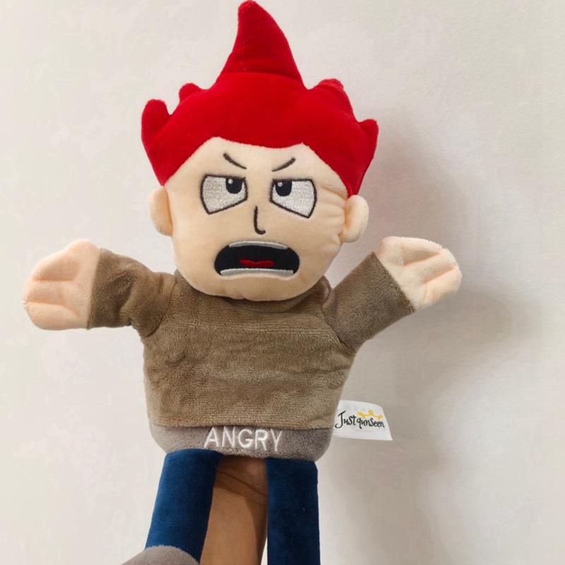 Kindergarten Emotion Expression Hand Puppet Set – Happy & Angry Faces 30cm, 0.09kg