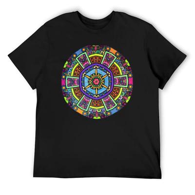 Mandala Hexagon T-Shirt Rapper Graphic Tees Summer 2025 Luxury Designer Plain White T Shirts Men