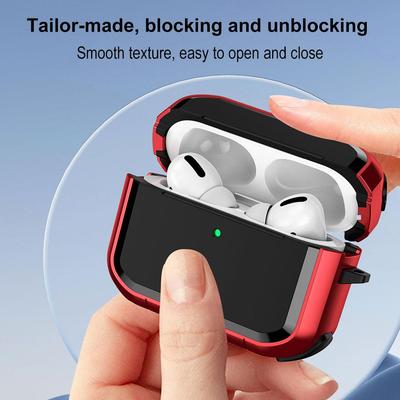 Kompatybilny z etui na AirPods, Antypoślizgowe, Odporne na wstrząsy, Pełna ochrona, z brelokiem, do Airpods Pro 3. generacji