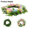 1pc 20 Inches Easter Wreath Easter Egg Wreath Pendant Easter Decoration Home Wall Window Door Hanging Party Holiday DIY