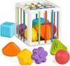Baby Formensortierspiel Montessori Sensorischer Würfel Sortierspielzeug Motoriktraining Blockspiele Kinder Lernspielzeug Für Kinder