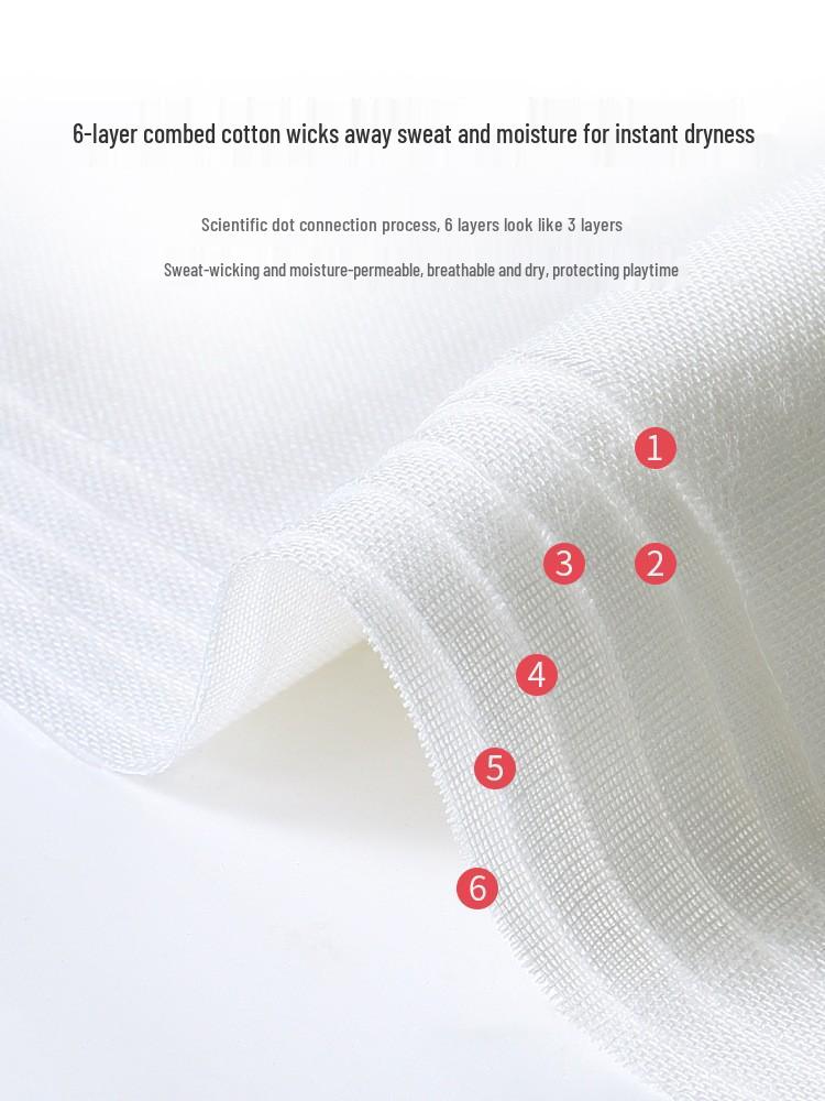 A-Klasse Reines Baumwoll-Schweißabsorbierendes Handtuch für Babys - Sicher, Bestickt, Rückenkissen aus reiner Baumwolle