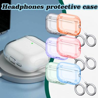 Earbud Protective Case for AirPods Pro 3 Charging Case Portable Shockproof Wireless Earphone Clear TPU Cover Protector Shell Skin