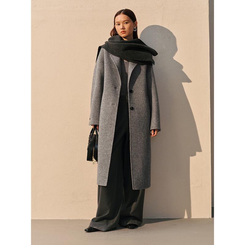 PEACEBIRD Women's Master Velvet Double-Faced Wool Blend Coat