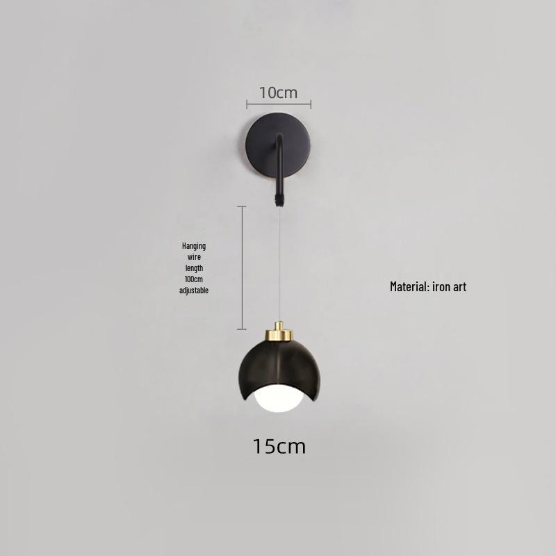Luxury Crystal Bedside Hanging Lamp: Modern High-End Design for Bedroom or TV Wall