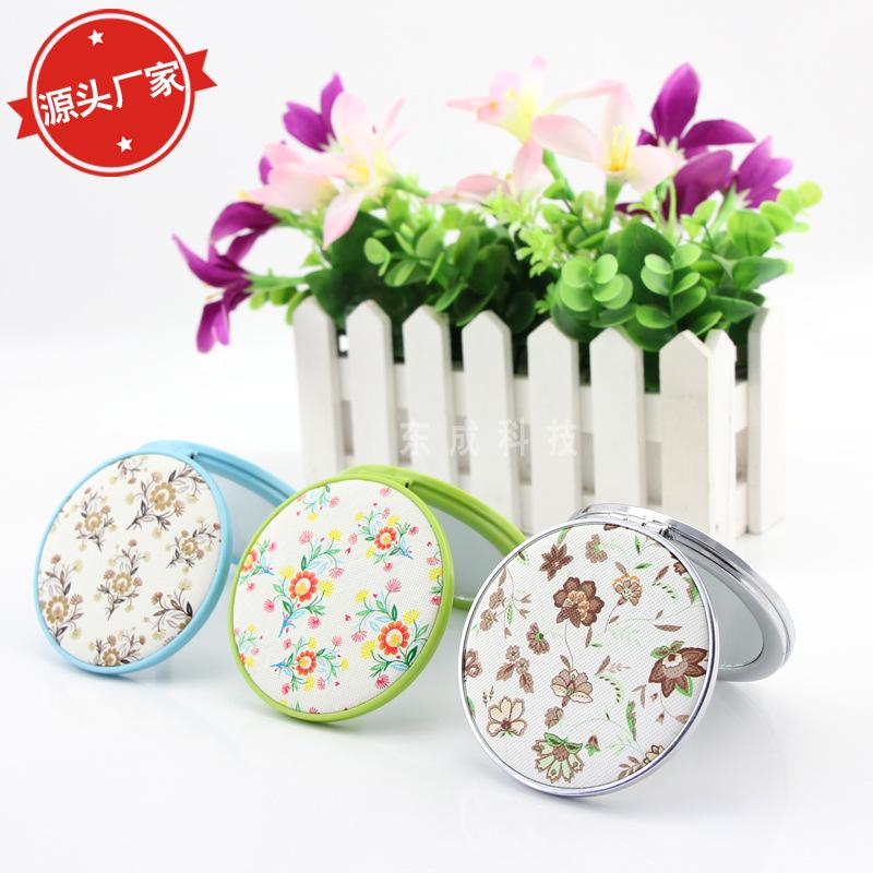 Double-Sided 58/75mm Folding Makeup Mirror - Portable DIY Creative Gift 58 mm