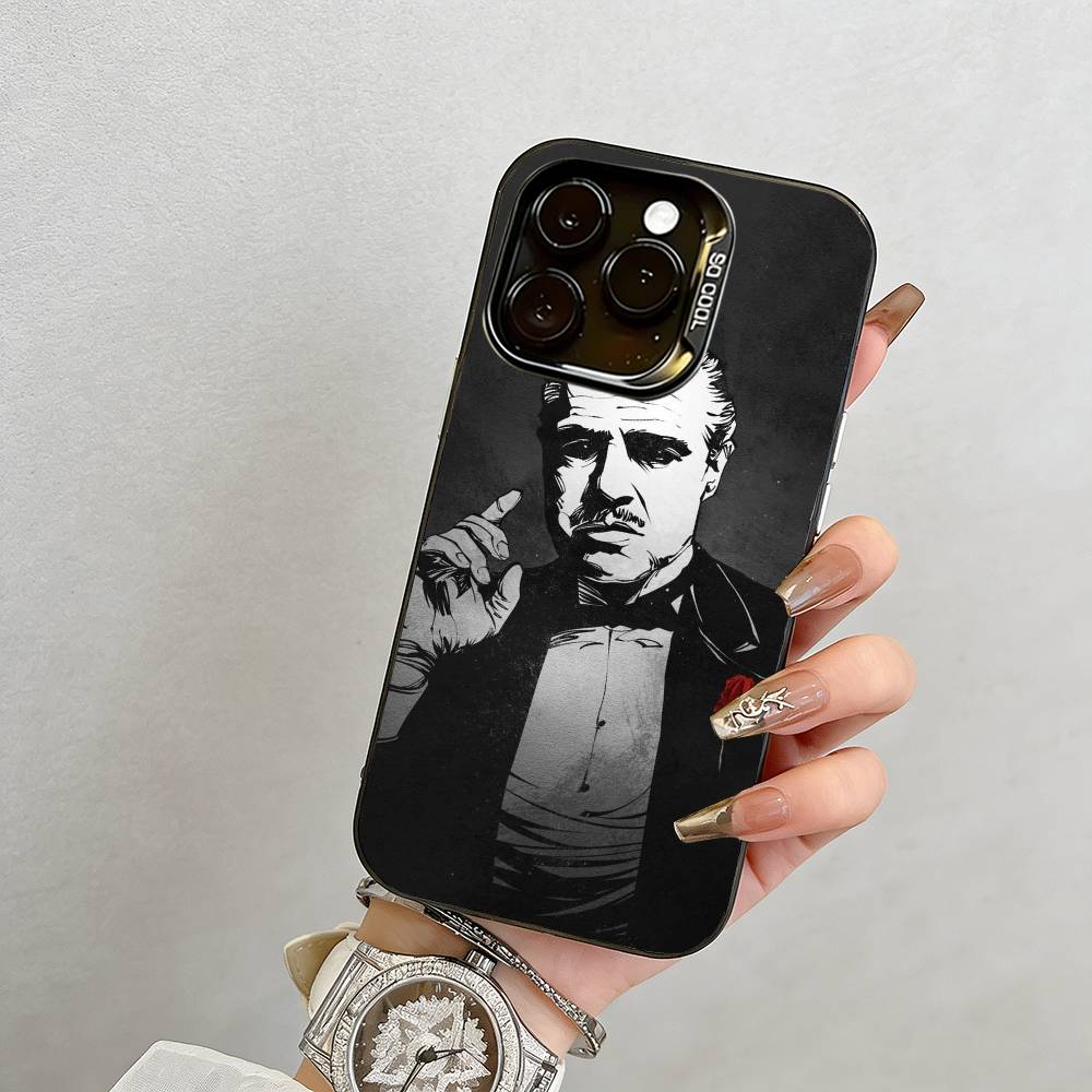 

Don Vito Corleone Phone Case For iPhone 17,16,15,14,13,12,11 Plus,Pro Max,XS,Colored Silver Plated Inside Cover iPhone17Air