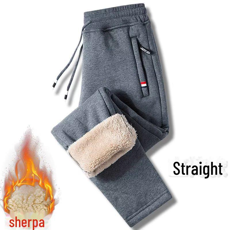 VantaGoods Unisex lamsleren katoenen fluweel gevoerde casual joggingbroek voor herfst/winter M