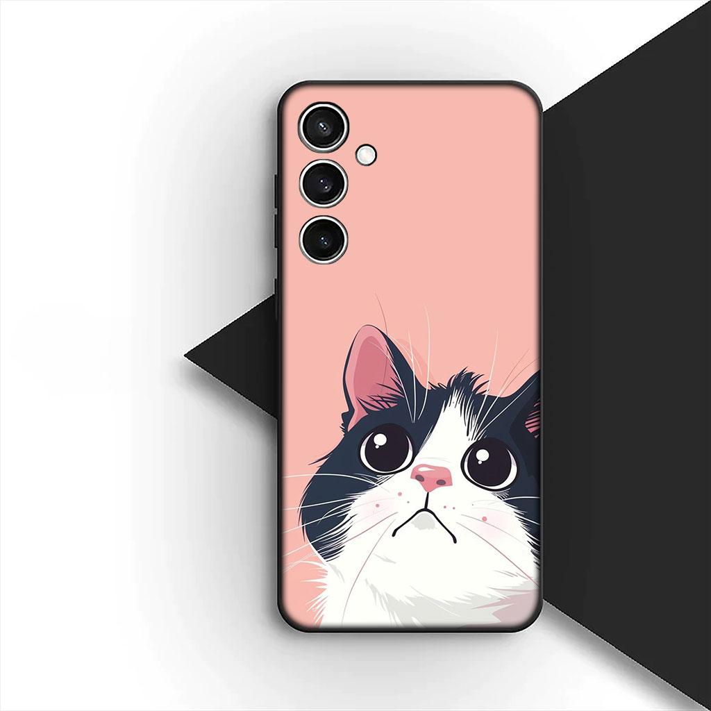 Phone Cover for Apple iPhone 17 Air 12 13 Pro Max Mini ProMax 7 + 8 Plus 7+ 8+ Soft Silicone Case Eyes Cat Meow Kitten Paw